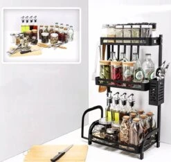 Sens Design Kruidenrek Staand – Keukenrek Voor Kruidenpotjes - Zwart -Mepal shop 1200x1139 7