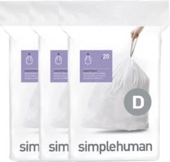 Simplehuman Afvalzakken Code D - 20 Liter - 60 Stuks 15 Simplehuman Afvalzakken Code D - 20 Liter - 60 Stuks -Mepal shop 1200x1141 3