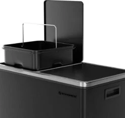 SONGMICS Dubbele Rubbish Bin, 2 X 30L Vuilnisbak, Metalen Trappenbak, Met Dubbele Vakken, Kunststof Binnenemmers En Scharnierende Deksels, Handgrepen, Zachte Sluiting, Luchtdicht, Zwart 13 SONGMICS Dubbele Rubbish Bin, 2 X 30L Vuilnisbak, Metalen Trappenbak, Met Dubbele Vakken, Kunststof Binnenemmers En Scharnierende Deksels, Handgrepen, Zachte Sluiting, Luchtdicht, Zwart -Mepal shop 1200x1141 7