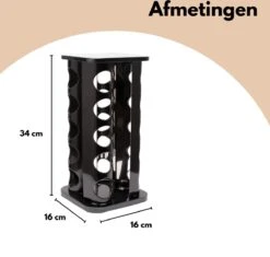 Pazzo Goods - Kruidenrek Staand - Kruidenrek Met Potjes - Zwart - RVS - Kruidenrek Draaibaar - 20 Kruidenpotjes - Inclusief Stickers & Stift - Kruiden Carrousel 15 Pazzo Goods - Kruidenrek Staand - Kruidenrek Met Potjes - Zwart - RVS - Kruidenrek Draaibaar - 20 Kruidenpotjes - Inclusief Stickers & Stift - Kruiden Carrousel -Mepal shop 1200x1144 6