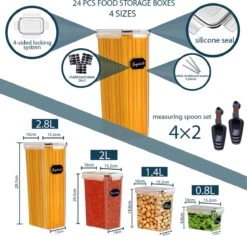 Empyrea Set Van 24 Luchtdichte Vershouddozen, Voorraad Bussen Opslag En Organisatie, Keuken En Voedselcontainer, Voorraadpotten Van Kunststof, BPA-vrij, 72 Etiketten, 3 Markers En 8 Lepels Meegeleverd | Keuken Organizer Voorraadcontainers 9 Empyrea Set Van 24 Luchtdichte Vershouddozen, Voorraad Bussen Opslag En Organisatie, Keuken En Voedselcontainer, Voorraadpotten Van Kunststof, BPA-vrij, 72 Etiketten, 3 Markers En 8 Lepels Meegeleverd | Keuken Organizer Voorraadcontainers -Mepal shop 1200x1148 15