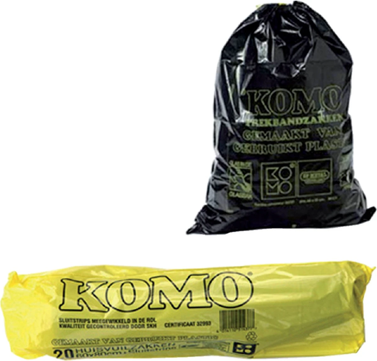KOMO Afvalzakken Met Trekband - 60 L - 15 Stuks 6 KOMO Afvalzakken Met Trekband - 60 L - 15 Stuks - Afbeelding 4