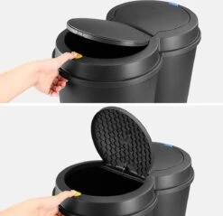 EezyLife Prullenbak - 2 X 25 Liter - Zwart -Mepal shop 1200x1161 1