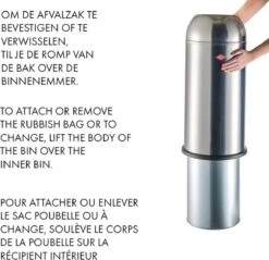 Prullenbak - Wesco Kickmaster Maxi Pedaalemmer - 40 L - Mat Zwart -Mepal shop 1200x1161 3