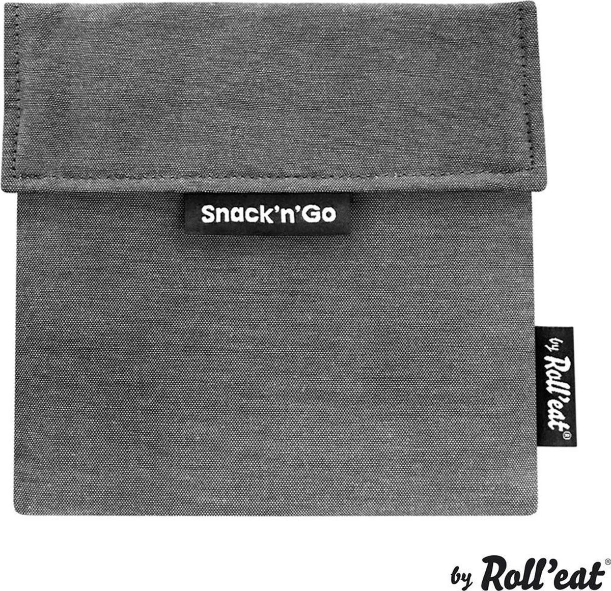 Roll'Eat Snack'n Go Herbruikbaar Boterhamzakje - Grijs 3 Roll'Eat Snack'n Go Herbruikbaar Boterhamzakje - Grijs