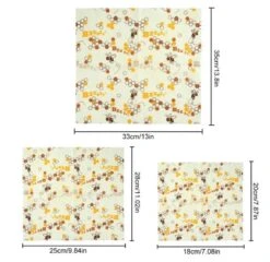Bijenwas Doek - 3-pack - Bees Wrap - Bijen En Honingraat Print -Mepal shop 1200x1164 7