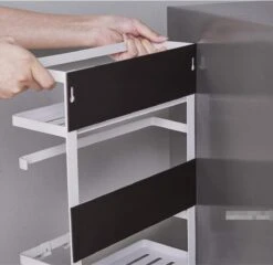 Merkloos Multifunctioneel Ophangbaar Keukenrek Of Badrek- Multifunctioneel Organiser - Magnetisch - Zwart -Mepal shop 1200x1166 6