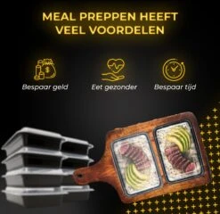 HGMD® Meal Prep Bakjes - 15 Stuks - 1 Compartiment - Lunchbox - Diepvriesbakjes - Vershoudbakjes - Plastic Bakjes Met Deksel - Magnetron Bakjes Met Deksel - Meal Prep - Vershouddoos - 1L - BPA Vrij -Mepal shop 1200x1167 6
