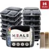 MEALE® - Meal Prep Bakjes 14 Stuks + Bestekhouder - 3 Vakken - BPA Vrij - Vershoud Lunchbox - Food Prep Containers - Maaltijdbakjes -Mepal shop 1200x1171 2
