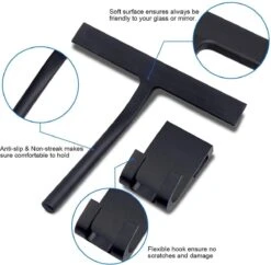 BOTC Douchewisser - Raamwisser - Silicone - 21cm X 16cm - Badkamer Accessoires -Zwart 21 BOTC Douchewisser - Raamwisser - Silicone - 21cm X 16cm - Badkamer Accessoires -Zwart -Mepal shop 1200x1174