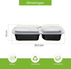 Meal Prep Bakjes - 15 Stuks - 3 Compartimenten - Vershouddoos - Lunchbox - Plastic Bakjes Met Deksel - Magnetronbestendig - Vaatwasserbestendig - Vriezerbestendig -Mepal shop 1200x1174 4