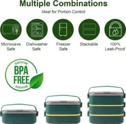 Lunchbox, Bento Box Voor Volwassenen Kinderen, Kinderlunchbox Met Compartimenten, 3-laags Lekvrije Bento-lunchbox Met Vork, Lepel, Geschikt Voor Lunchbox Voor Werk, Kantoor, School (2,25L Groen) 10 Lunchbox, Bento Box Voor Volwassenen Kinderen, Kinderlunchbox Met Compartimenten, 3-laags Lekvrije Bento-lunchbox Met Vork, Lepel, Geschikt Voor Lunchbox Voor Werk, Kantoor, School (2,25L Groen) -Mepal shop 1200x1181 9