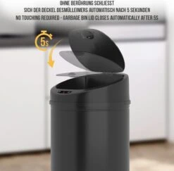 GoodVibes - Prullenbak Met Sensor - Vuilbak - Automatische Bewegingssensor - Hygiëne - 60L - Zwart -Mepal shop 1200x1182 9