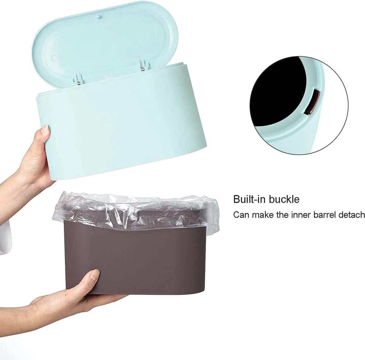 Prullenbak Retro Design Lichtblauw Tafel - Prullenbak Vuilnisbak Vuilnisbakje Auto - Prullenbak Badkamer - Klein - Wc - Afvalbak- Auto - Bureau 8 Prullenbak Retro Design Lichtblauw Tafel - Prullenbak Vuilnisbak Vuilnisbakje Auto - Prullenbak Badkamer - Klein - Wc - Afvalbak- Auto - Bureau - Afbeelding 6