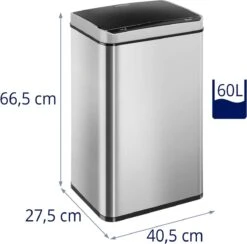 Fromm & Starck Sensor Duo Prullenbak - 60 L - Vierkant -Mepal shop 1200x1185 3