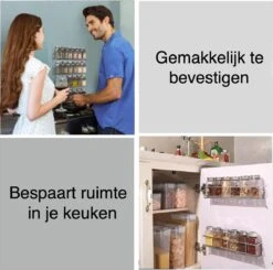 Kruidenrek Ophangbaar Kruidenpotjes Wandrek Organizer Keuken Accessoires - Geschikt Voor Bijna Alle Kruidenpotjes -Mepal shop 1200x1188 6