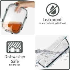 Glazen Meal Prep Bakjes 6 Stuks - Vershoudbakjes - Lunchbox - Diepvriesbakjes - Vershouddoos - Vershoudbakjes Set - Glazen Bakjes - Voedselcontainer - Magnetron Bakjes Met Deksel - BPA Vrij -Mepal shop 1200x1189 8