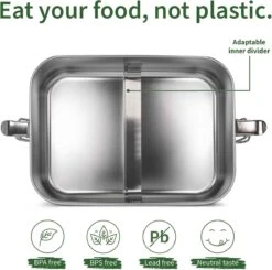 Bamboe Lunch Box 1400 Ml | Broodbox | Ecologisch | Roestvrijstalen Lunchbox | Bentobox No Leak | Smaakloos | Bamboe Grote Broodtrommel | Lunchbox Volwassenen | Lunchbox RVS Bamboe | Bambaw -Mepal shop 1200x1190 17