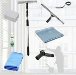 Raamwisser Met Telescoopsteel 4,5 Meter Uitschuifbaar Ramenwassen Professioneel Met Hoekstuk