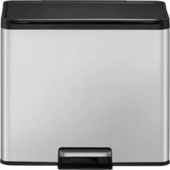 EKO EcoCasa III Recycling Prullenbak - 15 + 15 L - Mat RVS -Mepal shop 1200x1198 17