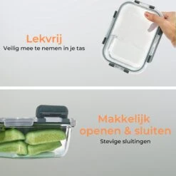 Formilo Meal Prep Bakjes - Lekvrije Vershoudbakjes - Diepvriesbakjes - Luchtdicht - BPA Vrij - Glas - 10 Stuks -Mepal shop 1200x1199 20