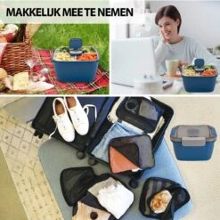 Consumerce® Luxe Meerlaagse Lunchbox Met Vakjes Roze – Lunchbox Volwassenen – Japanse Bento Box – Lunchbox Kinderen – Salade To Go – Brooddoos Volwassenen – Broodtrommel – Lunchtrommel – Salade Lunchbox – Saladebox – Salade Box -Mepal shop 1200x1199 25