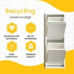 VEEHAUS – Allen - Prullenbak 2 Vakken – Afvalemmer 30 Liter (2x 15L) – Wit - 2-vaks Prullenbak Afvalscheiding – Afvalbak Metaal – Hygiënisch Recyclen - Afval Scheiden - Prullenbak 12 VEEHAUS – Allen - Prullenbak 2 Vakken – Afvalemmer 30 Liter (2x 15L) – Wit - 2-vaks Prullenbak Afvalscheiding – Afvalbak Metaal – Hygiënisch Recyclen - Afval Scheiden - Prullenbak -Mepal shop 1200x1200 1009