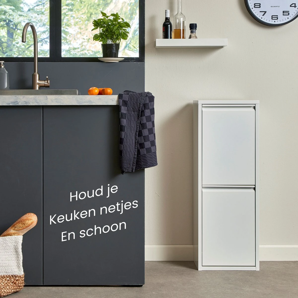 VEEHAUS – Allen - Prullenbak 2 Vakken – Afvalemmer 30 Liter (2x 15L) – Wit - 2-vaks Prullenbak Afvalscheiding – Afvalbak Metaal – Hygiënisch Recyclen - Afval Scheiden - Prullenbak 7 VEEHAUS – Allen - Prullenbak 2 Vakken – Afvalemmer 30 Liter (2x 15L) – Wit - 2-vaks Prullenbak Afvalscheiding – Afvalbak Metaal – Hygiënisch Recyclen - Afval Scheiden - Prullenbak - Afbeelding 5