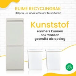 VEEHAUS – Allen - Prullenbak 2 Vakken – Afvalemmer 30 Liter (2x 15L) – Wit - 2-vaks Prullenbak Afvalscheiding – Afvalbak Metaal – Hygiënisch Recyclen - Afval Scheiden - Prullenbak 15 VEEHAUS – Allen - Prullenbak 2 Vakken – Afvalemmer 30 Liter (2x 15L) – Wit - 2-vaks Prullenbak Afvalscheiding – Afvalbak Metaal – Hygiënisch Recyclen - Afval Scheiden - Prullenbak -Mepal shop 1200x1200 1012