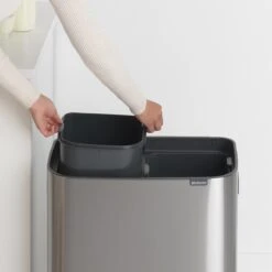 Brabantia Bo Touch Bin Prullenbak - 2 X 30 L - Matt Steel Fingerprint Proof -Mepal shop 1200x1200 1036
