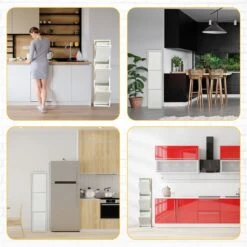 VEEHAUS – Monstera - Prullenbak 3 Vakken – Afvalemmer 45 Liter (3x 15L) – Wit – Hygiënisch Recyclen - 3-vaks Prullenbak Afvalscheiding – Afvalbak Metaal - Afval Scheiden - Prullenbak -Mepal shop 1200x1200 1040