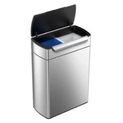 Simplehuman Rectangular Touch Bar Pedaalemmer Prullenbak - RVS - 24+24 L -Mepal shop 1200x1200 1046