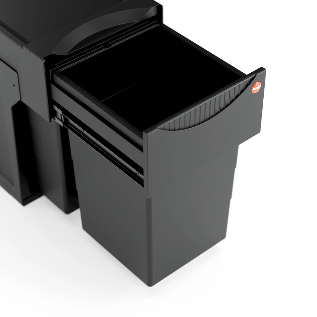 Hailo Tandem - Inbouw Prullenbak - 30 Liter Inhoud - Met 2 Compartimenten - NIEUW ZWART 6 Hailo Tandem - Inbouw Prullenbak - 30 Liter Inhoud - Met 2 Compartimenten - NIEUW ZWART - Afbeelding 4