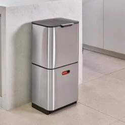 Joseph Joseph Intelligent Waste Prullenbak Totem Max - 60 L - Zilver -Mepal shop 1200x1200 1088