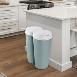 Deuba Dubbele Vuilnisbak 50 L – Met Drukknoppen 2 X 25L Groen -Mepal shop 1200x1200 1102