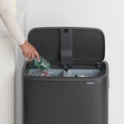 Brabantia Bo Touch Bin Prullenbak - 2 X 30 L - Matt Black -Mepal shop 1200x1200 1106