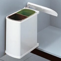 Hailo Duo-Automatic Inbouw Prullenbak - 16 L - Wit -Mepal shop 1200x1200 1116