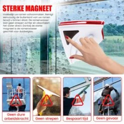 TibaGoods Magnetische Raamwisser Voor Dubbelglas - Ruitenreiniger - Ramenwasser - Magneet Ruitenwisser -Mepal shop 1200x1200 112