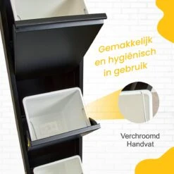 VEEHAUS – Monstera - Prullenbak 3 Vakken – Afvalemmer 45 Liter (3x 15L) – Zwart – Hygiënisch Recyclen - 3-vaks Prullenbak Afvalscheiding – Afvalbak Metaal - Afval Scheiden - Prullenbak 12 VEEHAUS – Monstera - Prullenbak 3 Vakken – Afvalemmer 45 Liter (3x 15L) – Zwart – Hygiënisch Recyclen - 3-vaks Prullenbak Afvalscheiding – Afvalbak Metaal - Afval Scheiden - Prullenbak -Mepal shop 1200x1200 1125