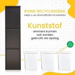VEEHAUS – Monstera - Prullenbak 3 Vakken – Afvalemmer 45 Liter (3x 15L) – Zwart – Hygiënisch Recyclen - 3-vaks Prullenbak Afvalscheiding – Afvalbak Metaal - Afval Scheiden - Prullenbak 15 VEEHAUS – Monstera - Prullenbak 3 Vakken – Afvalemmer 45 Liter (3x 15L) – Zwart – Hygiënisch Recyclen - 3-vaks Prullenbak Afvalscheiding – Afvalbak Metaal - Afval Scheiden - Prullenbak -Mepal shop 1200x1200 1128