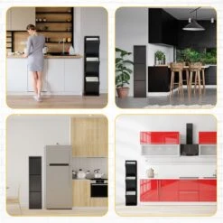 VEEHAUS – Monstera - Prullenbak 3 Vakken – Afvalemmer 45 Liter (3x 15L) – Zwart – Hygiënisch Recyclen - 3-vaks Prullenbak Afvalscheiding – Afvalbak Metaal - Afval Scheiden - Prullenbak 17 VEEHAUS – Monstera - Prullenbak 3 Vakken – Afvalemmer 45 Liter (3x 15L) – Zwart – Hygiënisch Recyclen - 3-vaks Prullenbak Afvalscheiding – Afvalbak Metaal - Afval Scheiden - Prullenbak -Mepal shop 1200x1200 1129