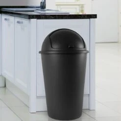 Deuba Vuilnis Prullenbak 2 Stuks - 50 L Met Schuifdeksel - Zwart -Mepal shop 1200x1200 1149