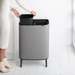 Brabantia - Bo Touch Bin Hi 2 X 30 L Mineral C Grey -Mepal shop 1200x1200 1167