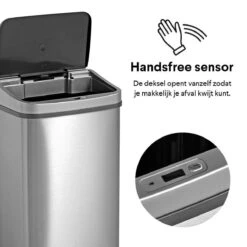 Homra LUX Prullenbak Met Sensor - Automatische Soft Close Deksel - 50 L - Hoogwaardig RVS - 50 Liter Vuilbak - Infrarood Bewegingssensor - Hygiënische Vuilnisbak - Vingerafdruk Bestendig - Sensor Prullenbak 18 Homra LUX Prullenbak Met Sensor - Automatische Soft Close Deksel - 50 L - Hoogwaardig RVS - 50 Liter Vuilbak - Infrarood Bewegingssensor - Hygiënische Vuilnisbak - Vingerafdruk Bestendig - Sensor Prullenbak -Mepal shop 1200x1200 1196