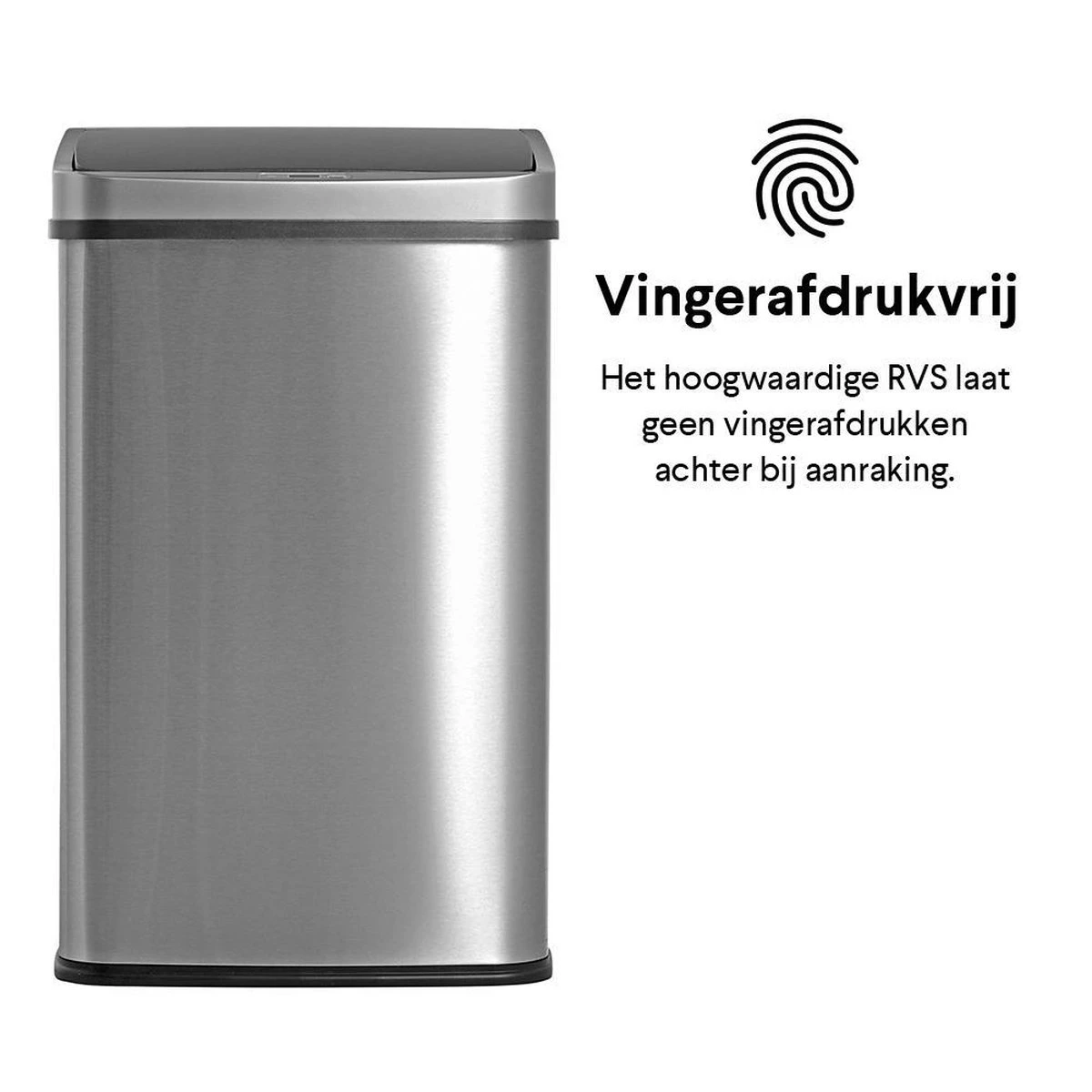 Homra LUX Prullenbak Met Sensor - Automatische Soft Close Deksel - 50 L - Hoogwaardig RVS - 50 Liter Vuilbak - Infrarood Bewegingssensor - Hygiënische Vuilnisbak - Vingerafdruk Bestendig - Sensor Prullenbak 11 Homra LUX Prullenbak Met Sensor - Automatische Soft Close Deksel - 50 L - Hoogwaardig RVS - 50 Liter Vuilbak - Infrarood Bewegingssensor - Hygiënische Vuilnisbak - Vingerafdruk Bestendig - Sensor Prullenbak - Afbeelding 9