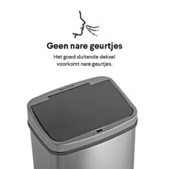 Homra LUX Prullenbak Met Sensor - Automatische Soft Close Deksel - 50 L - Hoogwaardig RVS - 50 Liter Vuilbak - Infrarood Bewegingssensor - Hygiënische Vuilnisbak - Vingerafdruk Bestendig - Sensor Prullenbak 26 Homra LUX Prullenbak Met Sensor - Automatische Soft Close Deksel - 50 L - Hoogwaardig RVS - 50 Liter Vuilbak - Infrarood Bewegingssensor - Hygiënische Vuilnisbak - Vingerafdruk Bestendig - Sensor Prullenbak -Mepal shop 1200x1200 1201