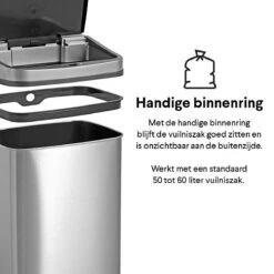 Homra LUX Prullenbak Met Sensor - Automatische Soft Close Deksel - 50 L - Hoogwaardig RVS - 50 Liter Vuilbak - Infrarood Bewegingssensor - Hygiënische Vuilnisbak - Vingerafdruk Bestendig - Sensor Prullenbak 28 Homra LUX Prullenbak Met Sensor - Automatische Soft Close Deksel - 50 L - Hoogwaardig RVS - 50 Liter Vuilbak - Infrarood Bewegingssensor - Hygiënische Vuilnisbak - Vingerafdruk Bestendig - Sensor Prullenbak -Mepal shop 1200x1200 1203
