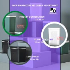 Smart Afvalbak - Zwart/ Prullenbak Met Sensor/ 18 Liter/ Modern Design -Mepal shop 1200x1200 1207