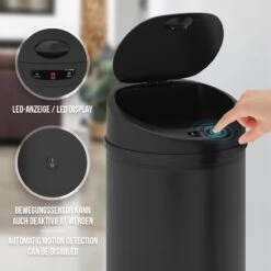 GoodVibes - Prullenbak Met Sensor - Vuilbak - Automatische Bewegingssensor - Hygiëne - 60L - Zwart -Mepal shop 1200x1200 1214