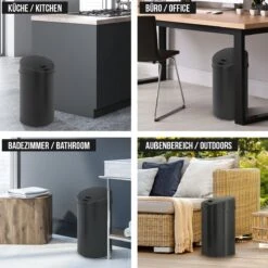 GoodVibes - Prullenbak Met Sensor - Vuilbak - Automatische Bewegingssensor - Hygiëne - 60L - Zwart -Mepal shop 1200x1200 1216